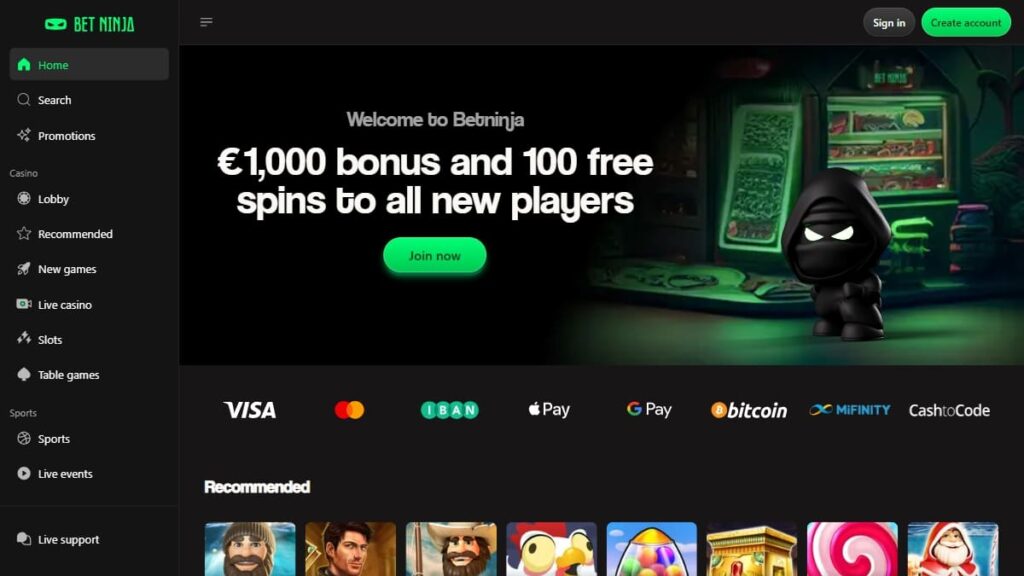 BetNinja online gokkasten spelen